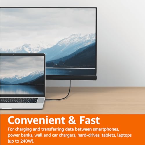 Cable USB-C a USB-C 4.3 pies, 40 Gbps, 8K, 240W - Compatible Thunderbolt