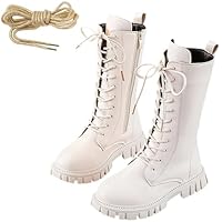Botas altas hasta la rodilla para niñas, botas vaqueras de cuero