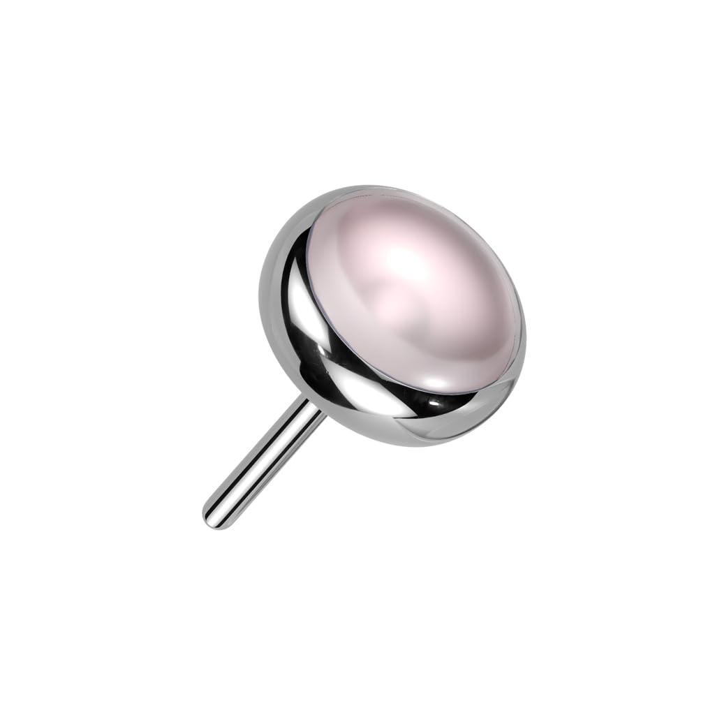Paula & Fritz® Push-In Aufsatz Synthetischer Stein Titan-IUM Grade 23 Piercing Set Mehrfarbig 4-mm Ohr-Stecker Labret Stud Nipple Straight Barbell