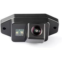 AHD/CVBS Car Rear View Cameras Fisheye Lens License Plate Lamp-Camera with RCA Cable & Vehicle Camera for Toyota Land Cruiser J120 Series Toyota Prado 2700/4000 & Backup Camera CVBS