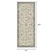 Bavni Runner Rug Non Slip for Bathroom Kitchen Hallway 2x5 Washable Runner Boho Bedsied Rugs Floor Runner for Entryway Laundry, Soft Low Pile Rugf, Ivory/Teal