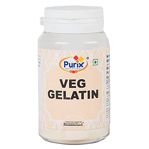 Image of Purix Veg Gelatine Powder | Gelatine Powder For Vegetarian | Gluten Free | Unflavored Thickener, 75g
