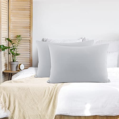 PiccoCasa Bamboo Viscose Pillowcases 2 Pack Silky Soft Pillow Cover for Hair and Skin - Image 2