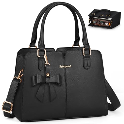 RAINSMORE Handtaschen Damen Mittelgroß Wasserdichte PU Leder Tasche...