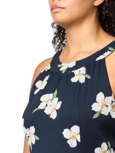 Image of Tommy Hilfiger Women's Sleeveless Halter Neck Tiered Skirt Maxi Dress