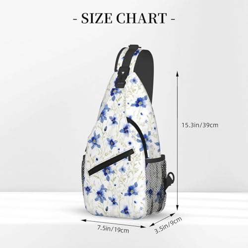 Mochila bandolera con estampado floral para senderismo y viajes miniatura 3