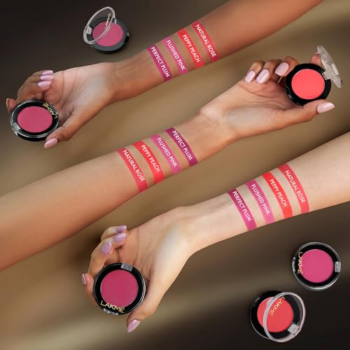 Lakme Face It Blush Peppy Peach B4 4gm - Image 6