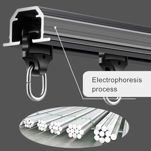 Rail de rideau de plafond encastré – Tringle cachée pour séparateurs de pièce et solutions d'intimité Montage au plafond lisse Design parfait pour la maison et le bureau