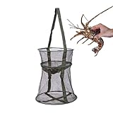 YNPQTDS Cesta de – Soporte Plegable con Parte Inferior Plana | Red de Malla portátil para camarones, cangrejos, capturados, al Aire Libre, Agua Dulce, Agua Salada, mar, Lago, río, Hombres