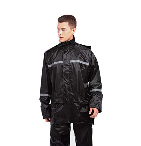Rain Suits For Men Waterproof Hooded Raincoat For Travel,Motorcycle,Golf,Fishing(Jacket&Pants) (L/175Cm) #TOP2