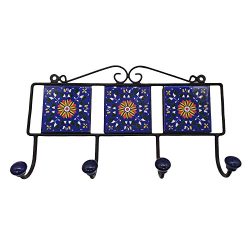 India Meets India Handicraft Wall Key Hook Coat Hanger Key Rack Organizer. Best Gifting Made by Awarded Indian Artisan