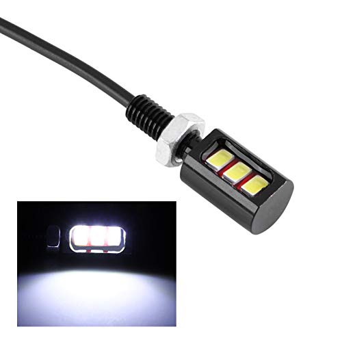 EBTOOLS 2 x 12 V 3 LED uniwersalna tablica rejestracyjna do samochodu motocykla śruba światło lampa (biała)
