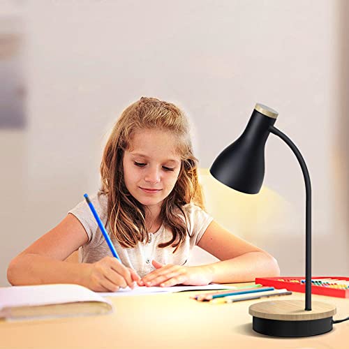 Metal Desk Lamp Wireless Charging Table Lamp Touch Reading Lights Arc Desk Lamps For Bedroom, 3 Way Dimmable Bedside Lamp With Usb Charging Ports, Reading Lamp For Study Room And Office (Black-02) #TOP2
