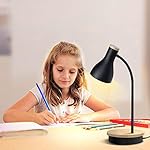 Metal Desk Lamp Wireless Charging Table Lamp Touch Reading Lights Arc Desk Lamps for Bedroom, 3 Way Dimmable Bedside Lamp with USB Charging Ports Lamp for Study Room and Office (Black) - Image 3