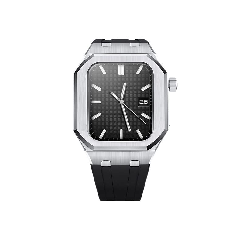 Coque Apple iWatch 44mm sport et chic en acier inoxydable pour le quotidien et bureau