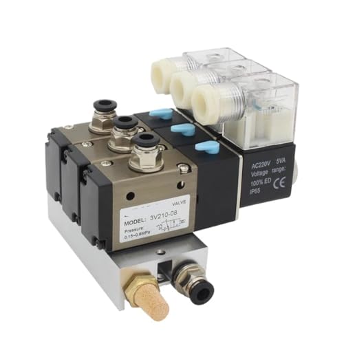 Électrovanne 3 voies normalement ouverte DC12V avec connecteurs rapides 10mm - 2
