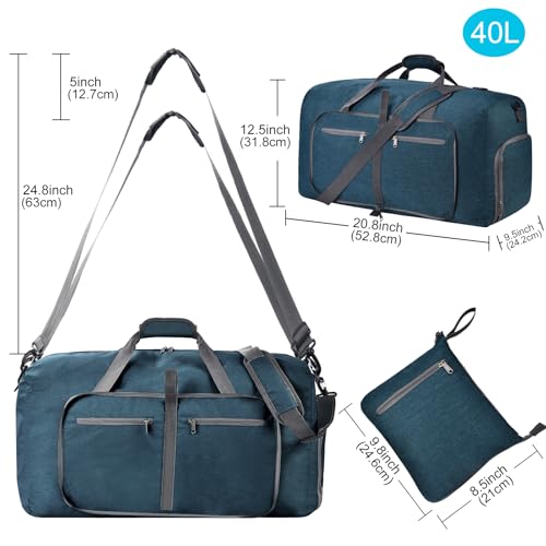 Image of Felipe Varela Foldable Duffle Bag for Travel Weekend Overnight Gym Camping