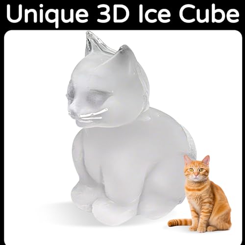 Molde para cubitos de hielo 3D con diseño de gato de silicona miniatura 5