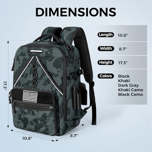 Image of KastKing KastMate Fishing Backpack With 2 Rod Holders, Black Camo