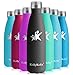 KollyKolla Thermosflasche ,Trinkflasche Edelstahl 350ml, 500ml, 650ml,750ml-Auslaufsicher Thermoskanne, BPA-Frei Wasserflasche für Kinder, Sprudel, Sport, Uni, Schule, Fitness, Outdoor, Camping