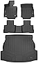 SMARTLINER All Weather Custom Fit Floor Mats 2 Rows and Cargo Liner Set Black Compatible with 2019-2022 Toyota Rav4 Hybrid