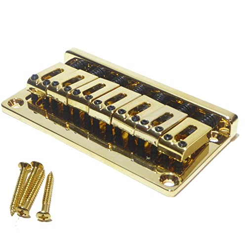 Seven string guitar bridge in gold BN071 strings through body 10.8mm ...