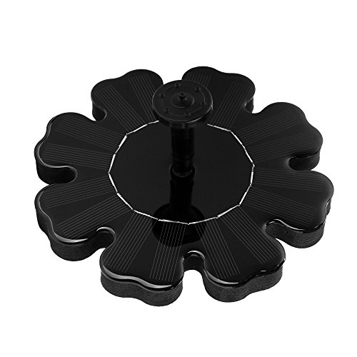 Rcool Outdoor Solar Power Bird Bath Water Fountain Pump Solar Sprinkler Fountain for Pool Pond Garden Patio Aquarium Decor