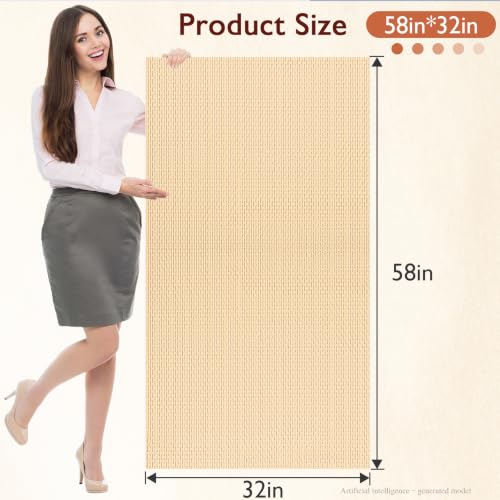 Extra Large Non-Slip Shower Mat, Fast-Dry PVC Bath Stall & Tub Mat, Drain-Hole Design,for Shower Stall Tub for Elderly/Kids,Non Slip Bathroom Safety Accessory,Beige 32"x58" by Aqzuxira - Used condition - Image 3