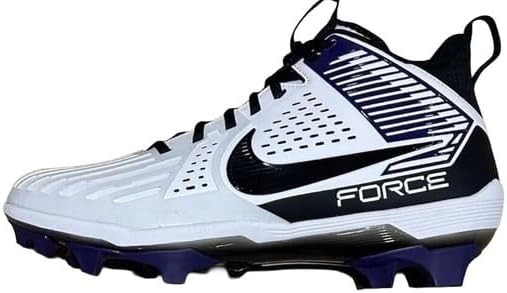 Nike Force Savage Pro 3 Mid Men's Football Cleats White Blue Black DA5453-105 Size 16