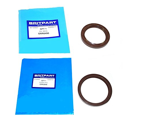 BRITPART FRONT & REAR CRANKSHAFT OIL SEALS COMPATIBLE WITH LAND ROVER DISCOVERY, RANGE ROVER CLASSIC, RANGE ROVER P38 & DEFENDER, PART # ERR2640 & ERR6490