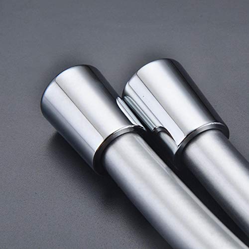 Tuyau de douche PVC argenté anti-pliure haute pression flexible 1.5m universel - 4