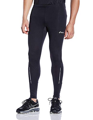 ASICS 3/4 Length Run Tight Reflective Running Pants Mens Black (Small)