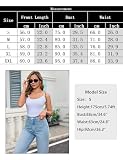 Irevial Topy damskie tank top, na lato, seksowne, basic, dekolt w kształcie litery U, prążkowany, krój slim fit, biały + biały., S