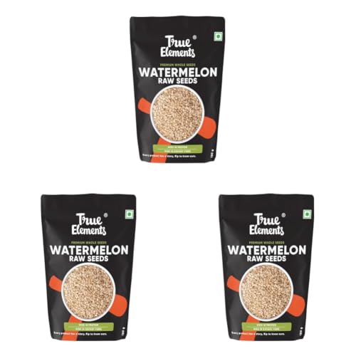 Image of True Elements Raw Watermelon Seeds 150 g | High Protein, Fiber-Rich Superfood | Ideal for Snacking, Baking & Salads (Pack of 3)