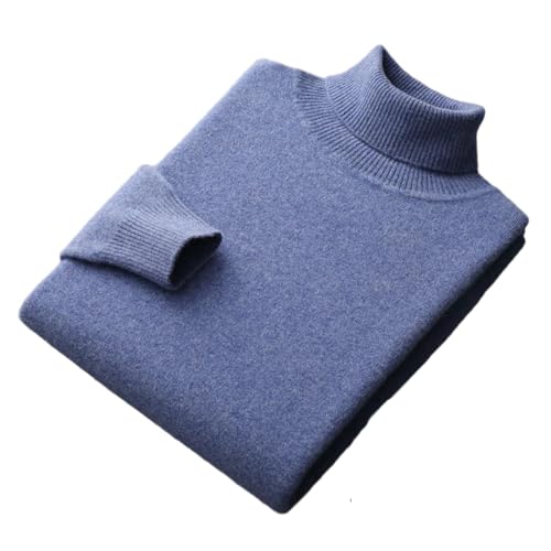 Men’s Autumn Winter Merino Wool O-Neck Sweater Pullover Knit Loose Sweater Tops