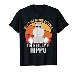 C'est mon costume humain Je suis vraiment un hippopotame Chemises Weird Men T-Shirt