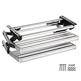LYNNEYING Peldaños Telescópicos para Autocaravana, Peldaño Manual Pliante para Camper, Peldaño De Repuesto, Diseño Compacto Pliante, Acceso Seguro para Familias, Luz Led Cálida para Remolques(Double)