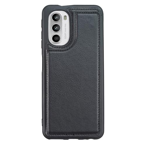 �yViesa�z�w�ʃJ�[�h �蒠�^�P�[�X �݊��� Moto G52J 5G / G52J 5G II �Ή� Motorola �X�}�z �o�b�N�J�o�[ �P�[�X �蒠�^ (�u���b�N) ���z�^ �w�ʃJ�o�[ ���X�^���h�@�\ �w�ʌ^�P�[�X �K�p �K�p ���g���[�� ���gg