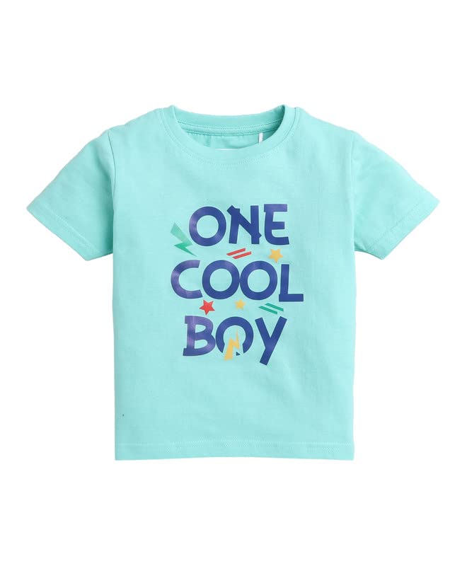 Image of BUMZEE Green & Red Half Sleeve Boys T-Shirt Pack of 2