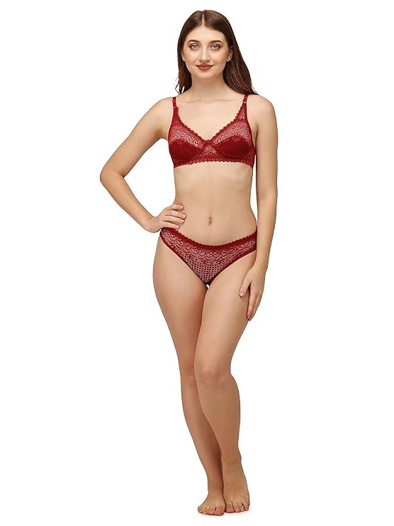 Stylish Lingerie Set for Women | Premium Bra Panty Set with Soft Lace Fabric | Sexy & Comfortable Innerwear for Bridal, Office Elegant Women Innerwear Collection-image-4