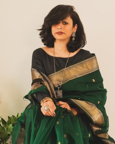Image of Women's Cotton Soft Silk Sarees | Jamdani Cotton Saree With Attach Unstitched Blouse Piece