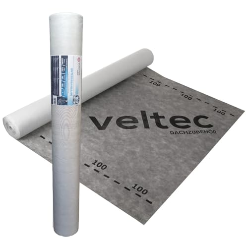 Eurovek Veltec Unterdeckbahn ab 100 g/m bis 200 g/m diffusionsoffene Dachunterspannbahn / Dachfolie 1 5 m Breite 10 m / 25 m / 50 m Länge (100 g/m 15m (10m x 1 5m))
