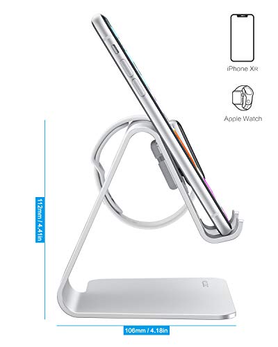 Apple Watch-standaard, OMOTON 2-in-1 universele desktopstandaardhouder voor iPhone en Apple Watch Series 6/5/4/3/2/1 en… - Image 4