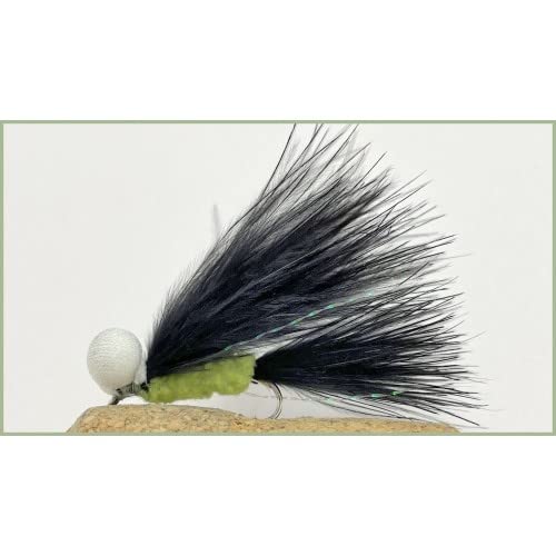 6 Pack of Black Booby Cats Whiskers Size 10, Trout Flies