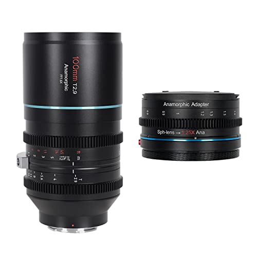 Lente de cine anamórfica SIRUI fotograma completo de 100mm para grabaciones profesionales de vídeo
