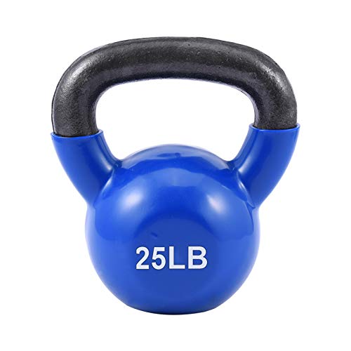 1PCS Vinyl Coated Kettlebell Weights, Strength Training Kettlebells for Weightlifting