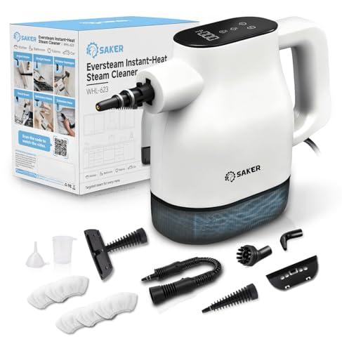 Saker EverSteam Instant-Heat Steam Cleaner for Home,15s Heat-up Handheld Steam
