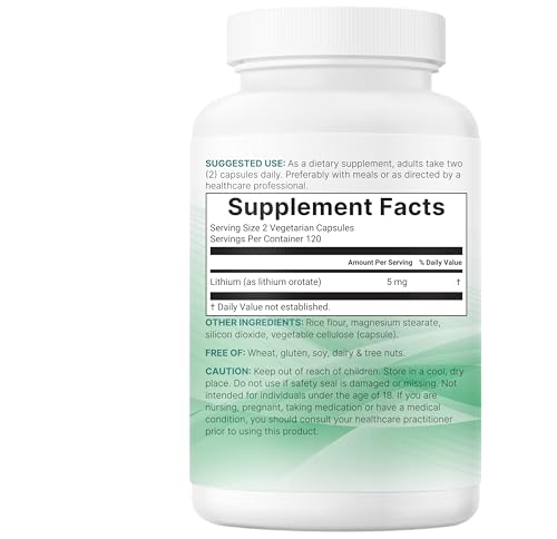 Micro Ingredients Lithium Orotate 5 mg