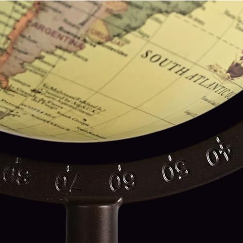 Globe terrestre décoratif et sa base en bois noble de qualité - 7