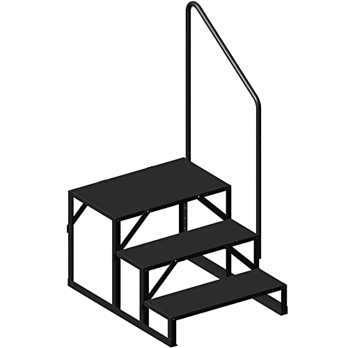 Gloppers Rv Handrail, 2 Step, 5Th Wheel Stair Hot Tub Stairs Steps, Anti-Slip, Rv Step Ladder Support Stair Riser For Rv, Travel, Camper Trailers Outdoor, Assist Handrail #TOP24